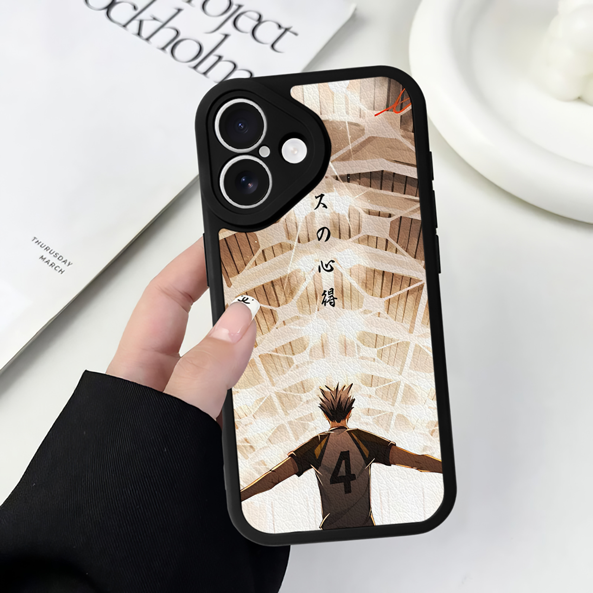 （画像用） ハイキュー!! Haikyu!! 【iPhone 16シリーズ対応】シリコンスマホケース（レザー調） 材質：シリコン